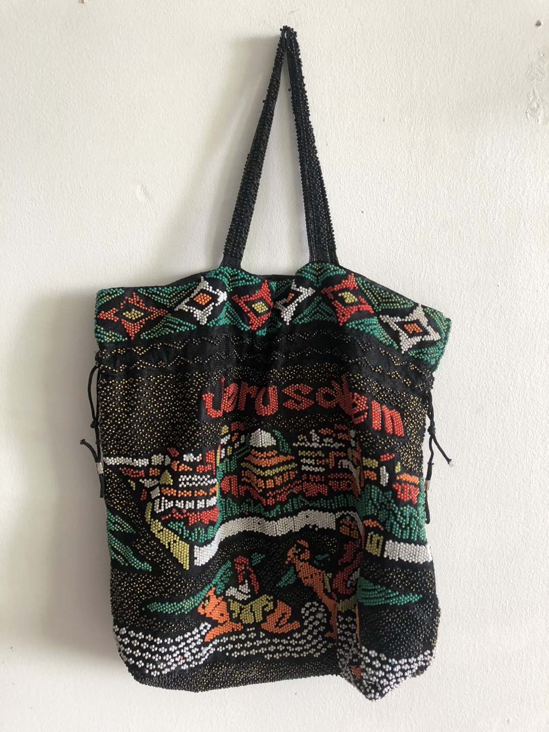 Beaded JERUSALEM tote