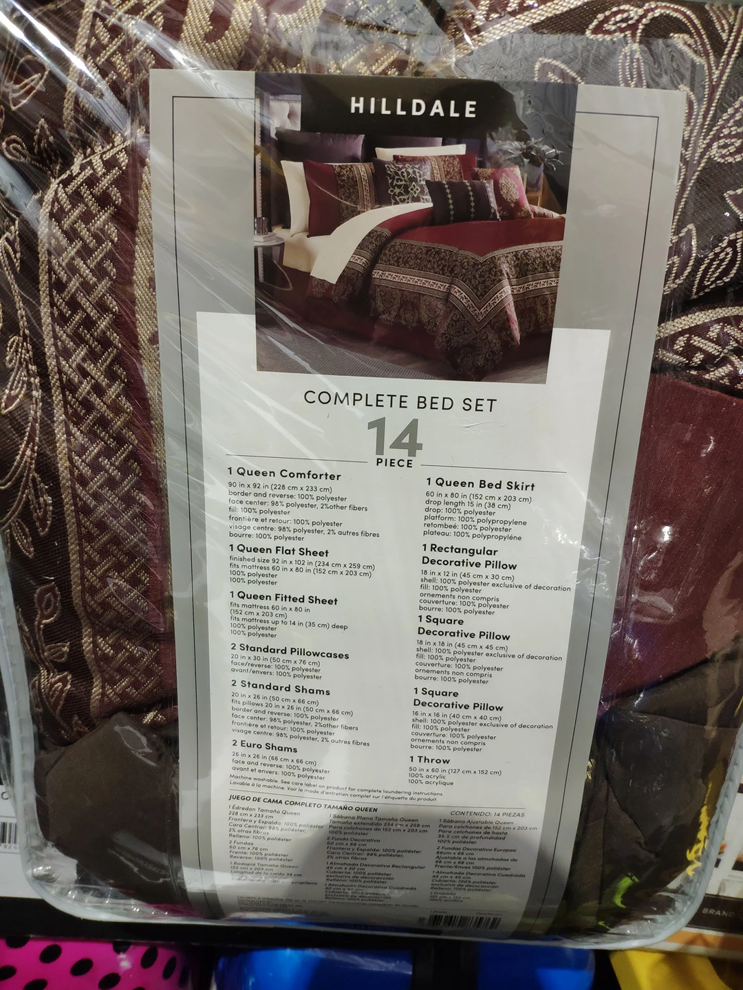Queen size 14pc complete bed set - photo 2
