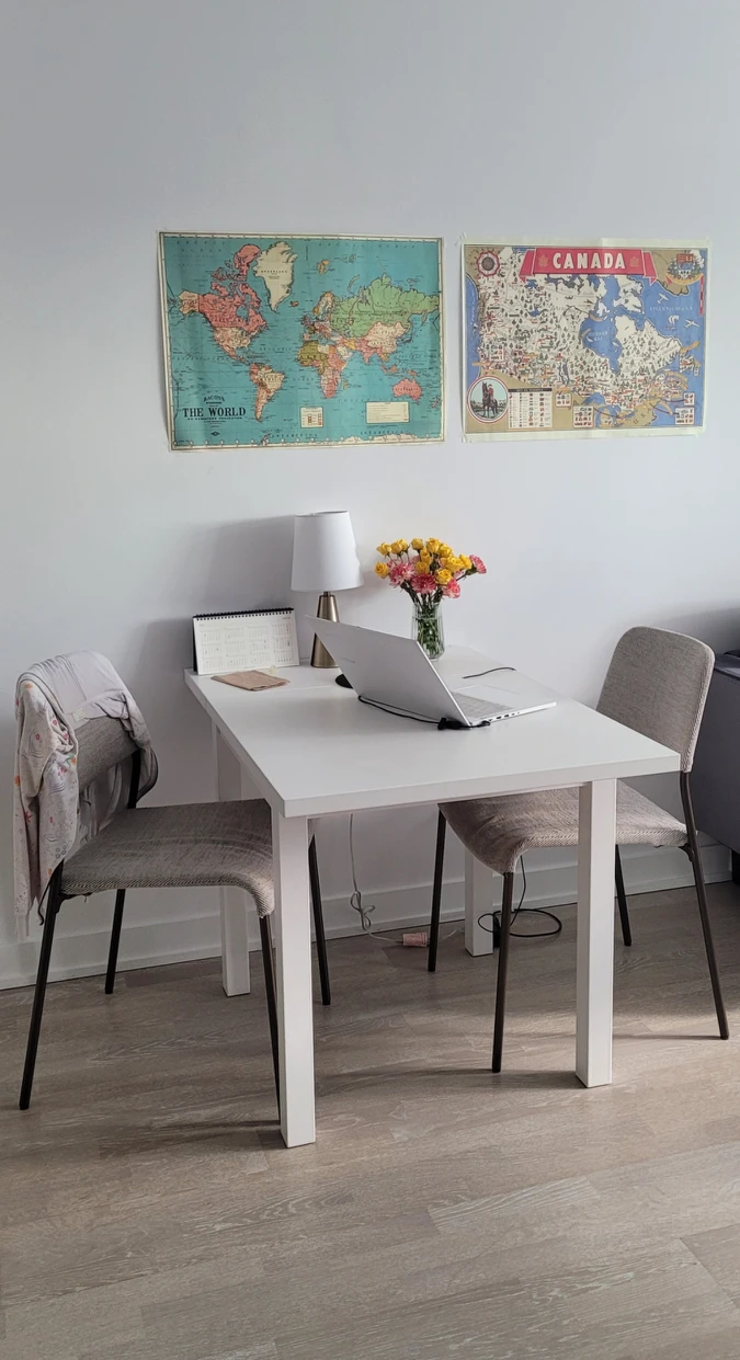 IKEA folding table and chairs thumbnail