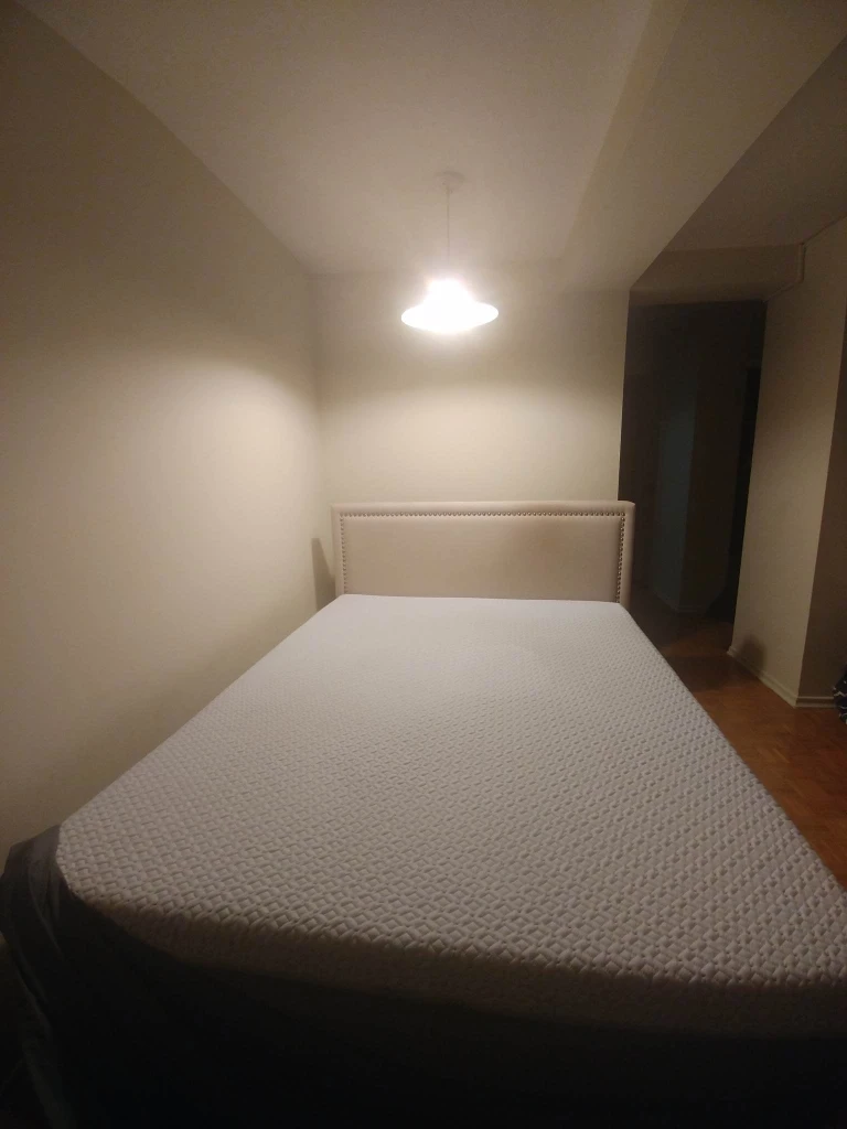 Endy Queen mattress and Wayfair bed frame
