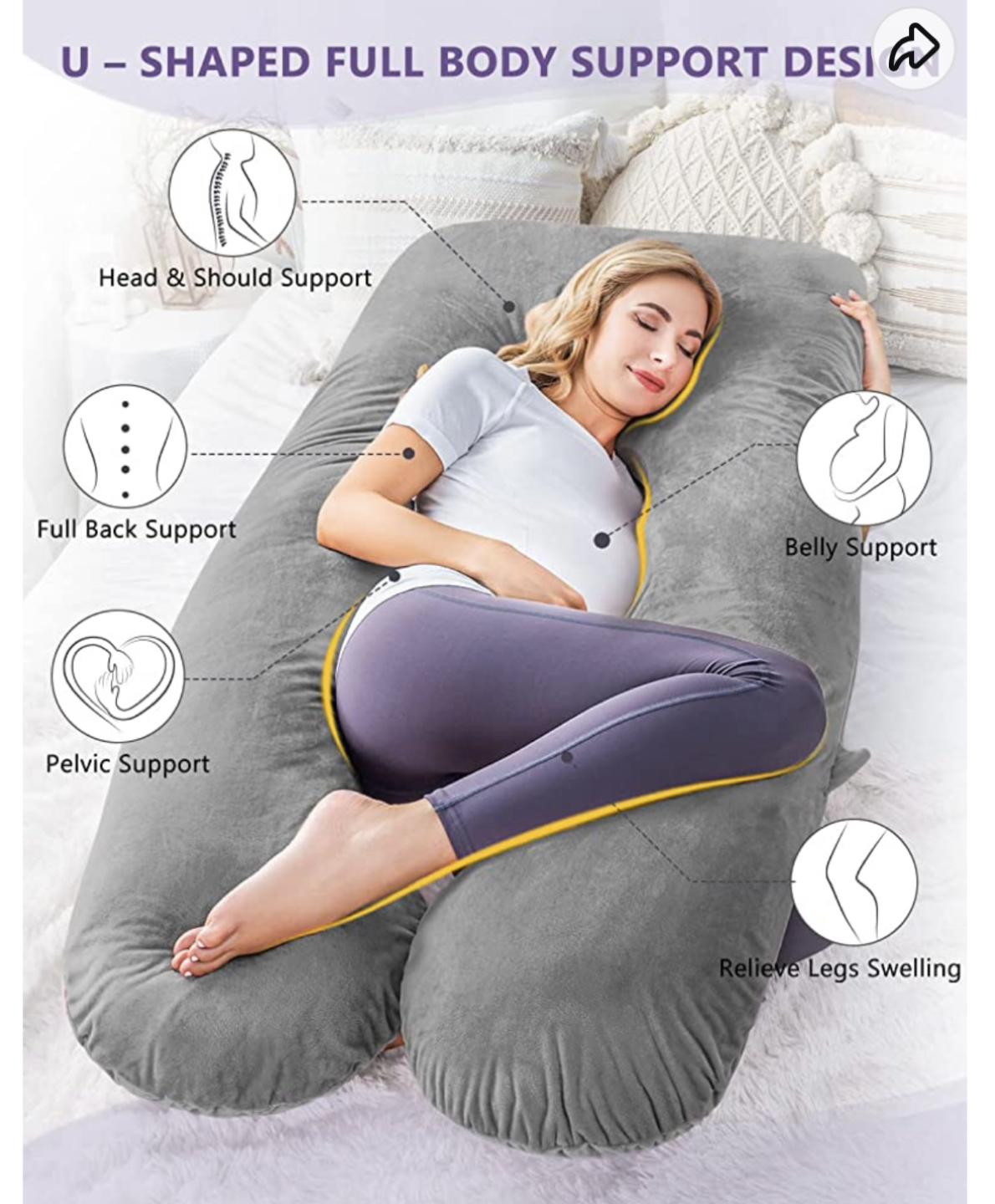 U-Shaped Pregnancy Pillow - photo 2