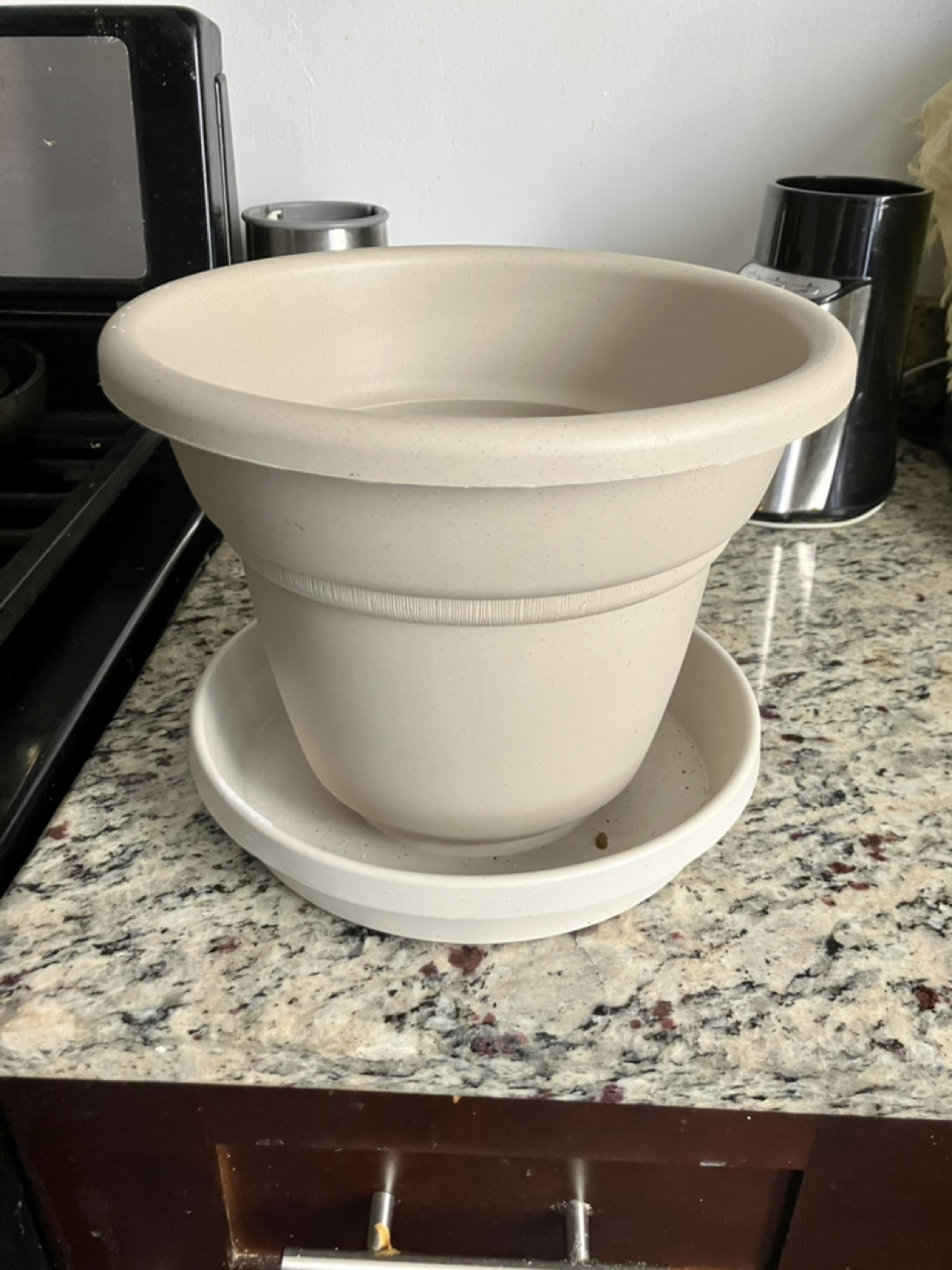 Medium plant pot and drainer #freecycle