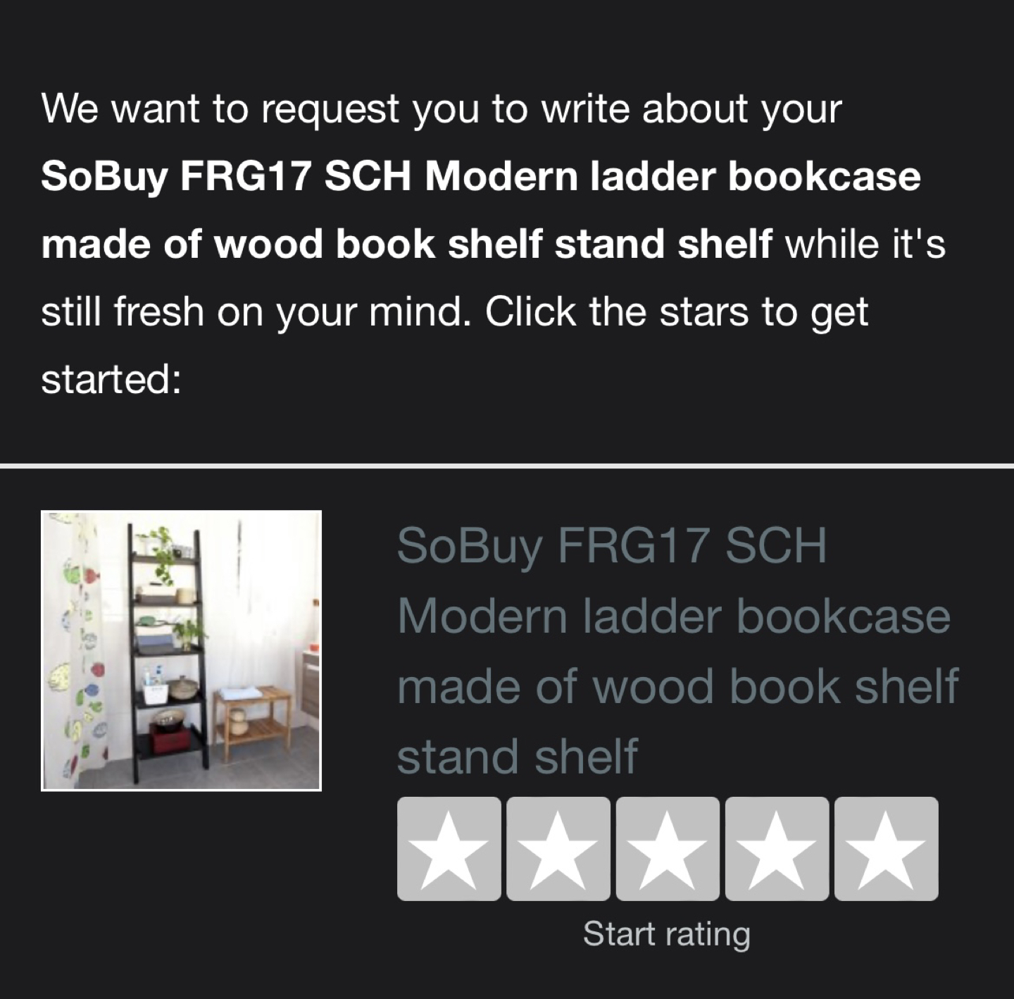 5 tier wooden ladder book shelf - dark brown - photo 2