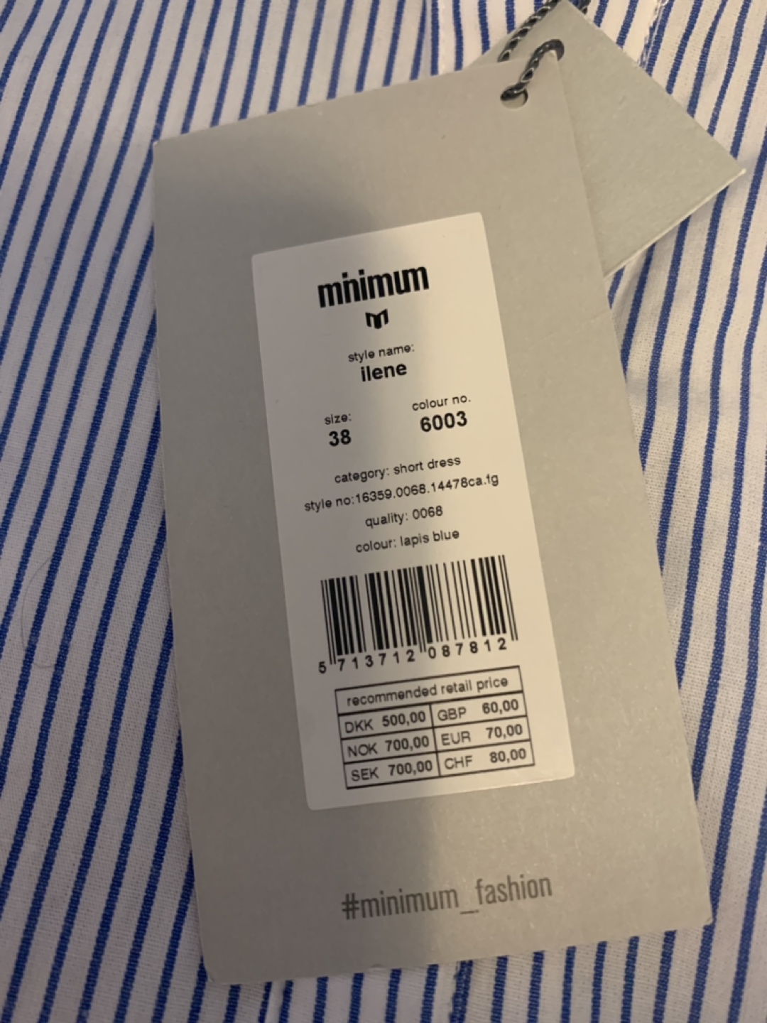 Minimum Womens Blue Shirt Dress - photo 3