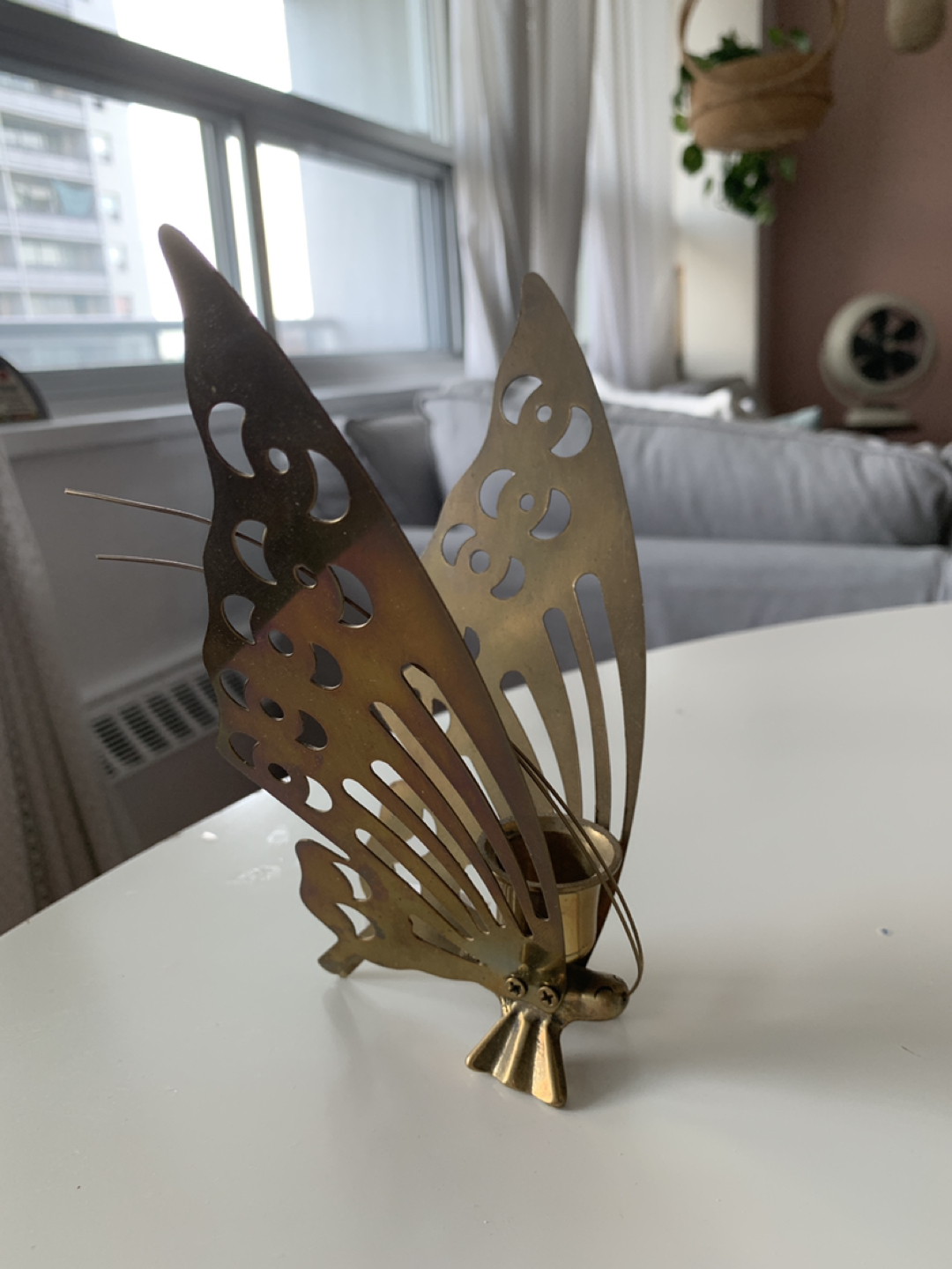 Brass Butterfly Candle Holder thumbnail