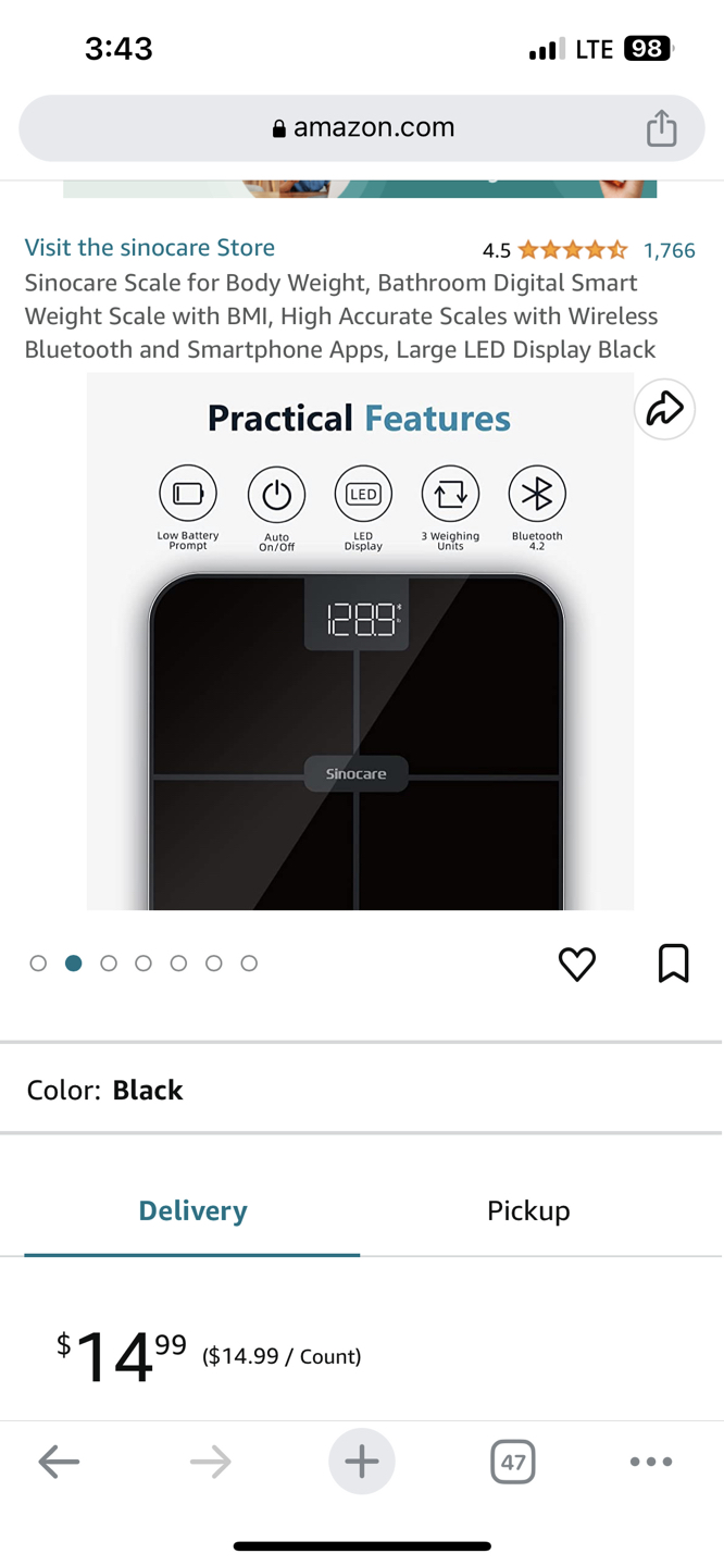 Bluetooth scale