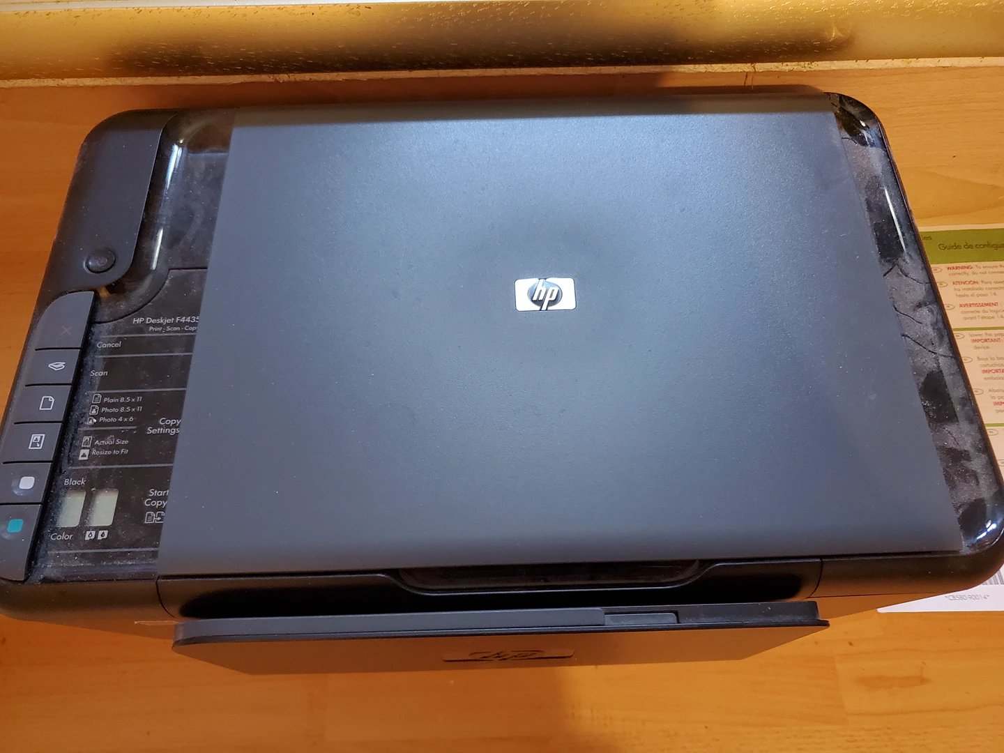 HP  F4100 colour printer/scanner/printer. image indicator(2)