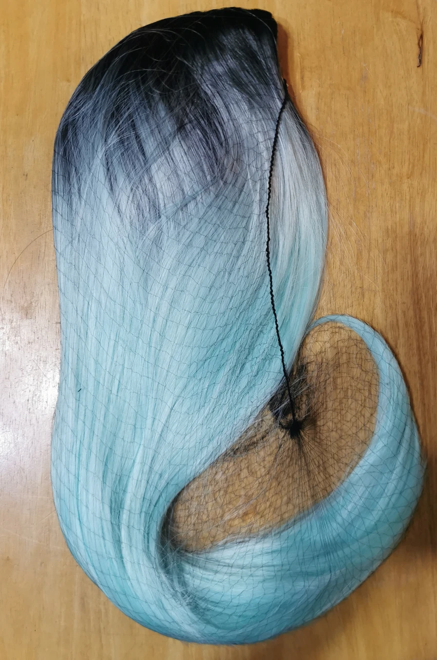 long two toned, ombre ice-blue wig thumbnail