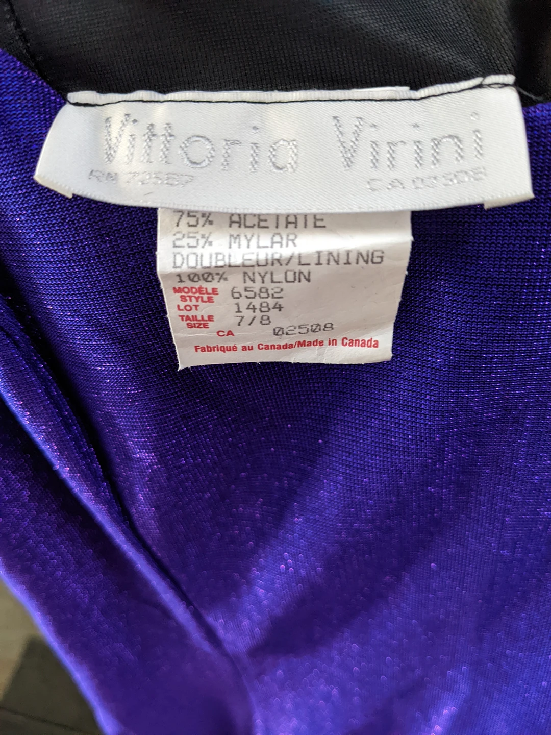 Vittoria Virini Purple Shimmer Glam Dress image indicator(3)