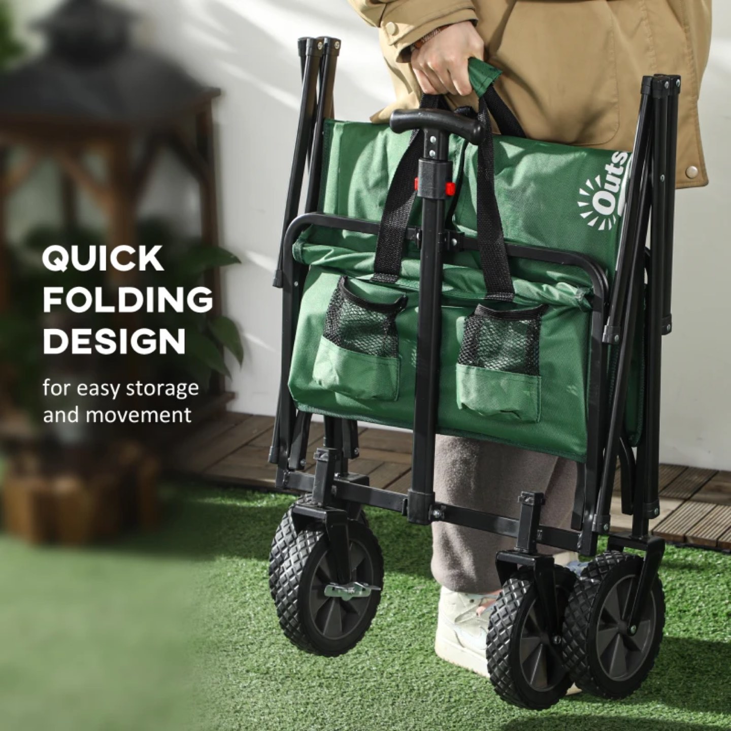 Outsunny Folding Wagon Cart - photo 2