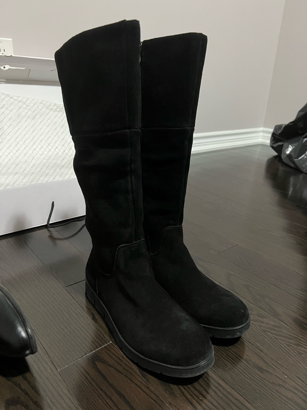 Black Suede Winter Boots thumbnail
