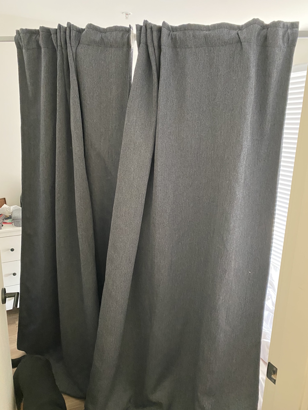 IKEA blackout blind + adjustable pole thumbnail