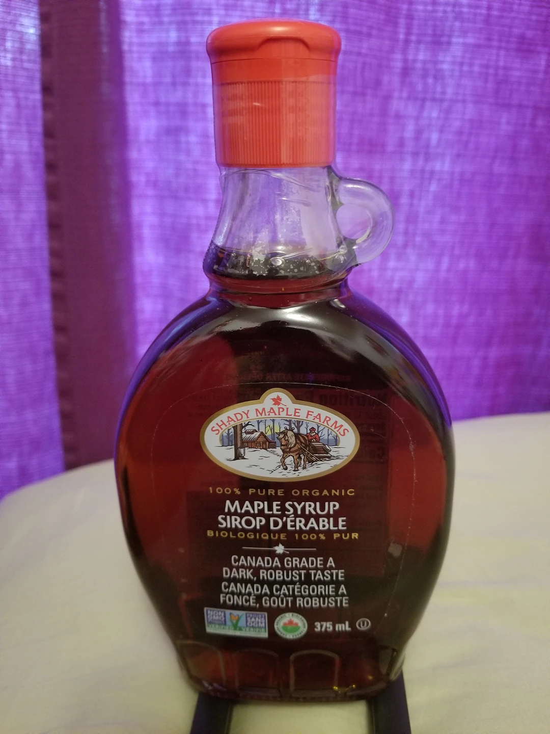 Shady Maple Farms Organic Pure Maple Syrup Grade A, 375m thumbnail