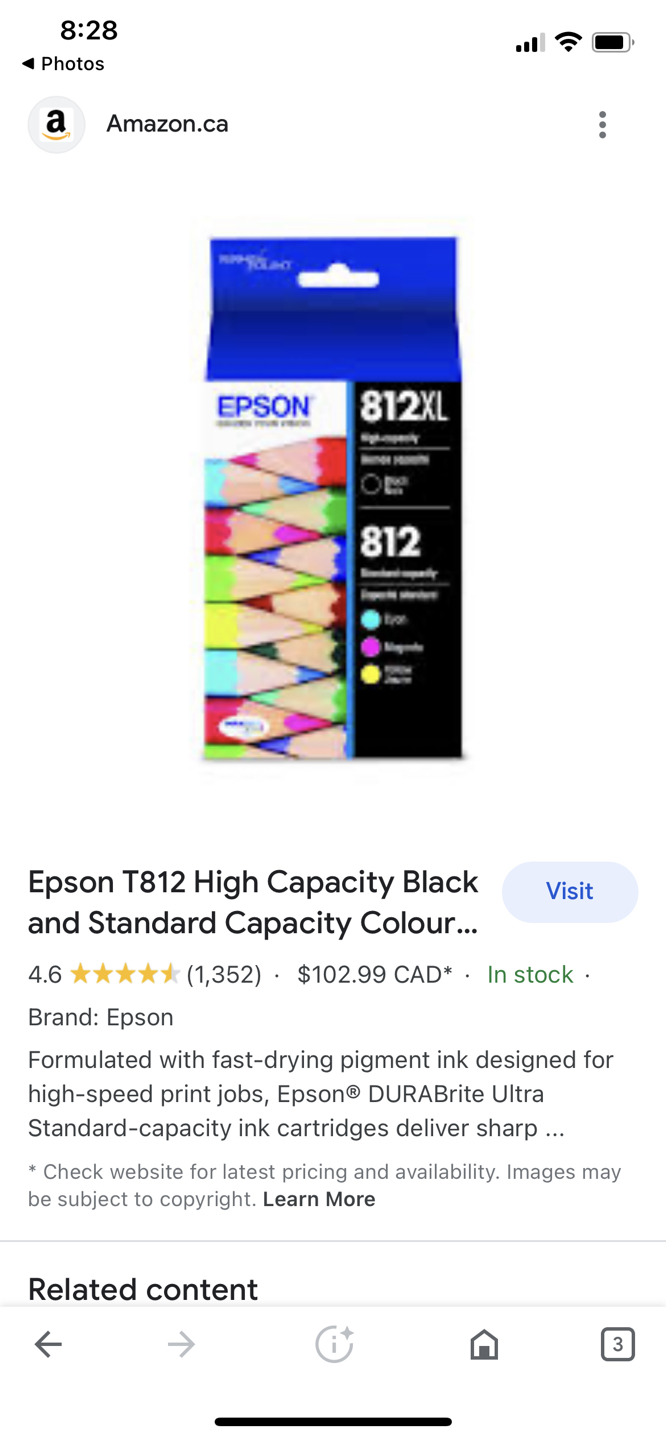 Epson 812XL ink - photo 3