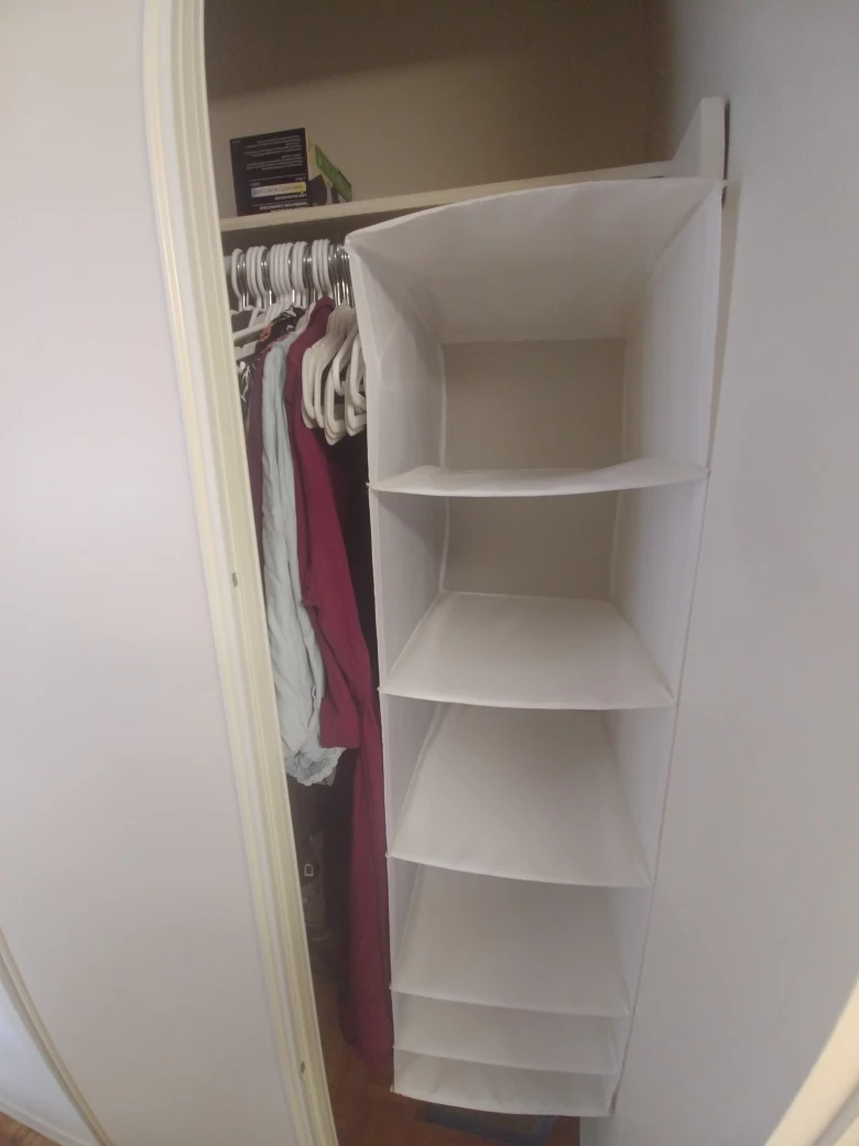 Ikea closet organiser and hangers