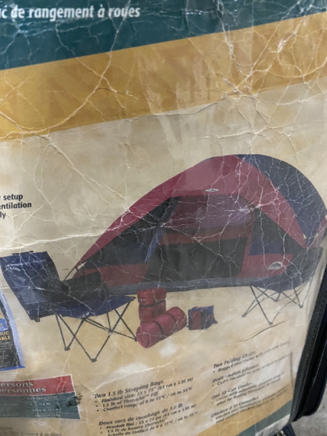 Camping tent for 4 people.