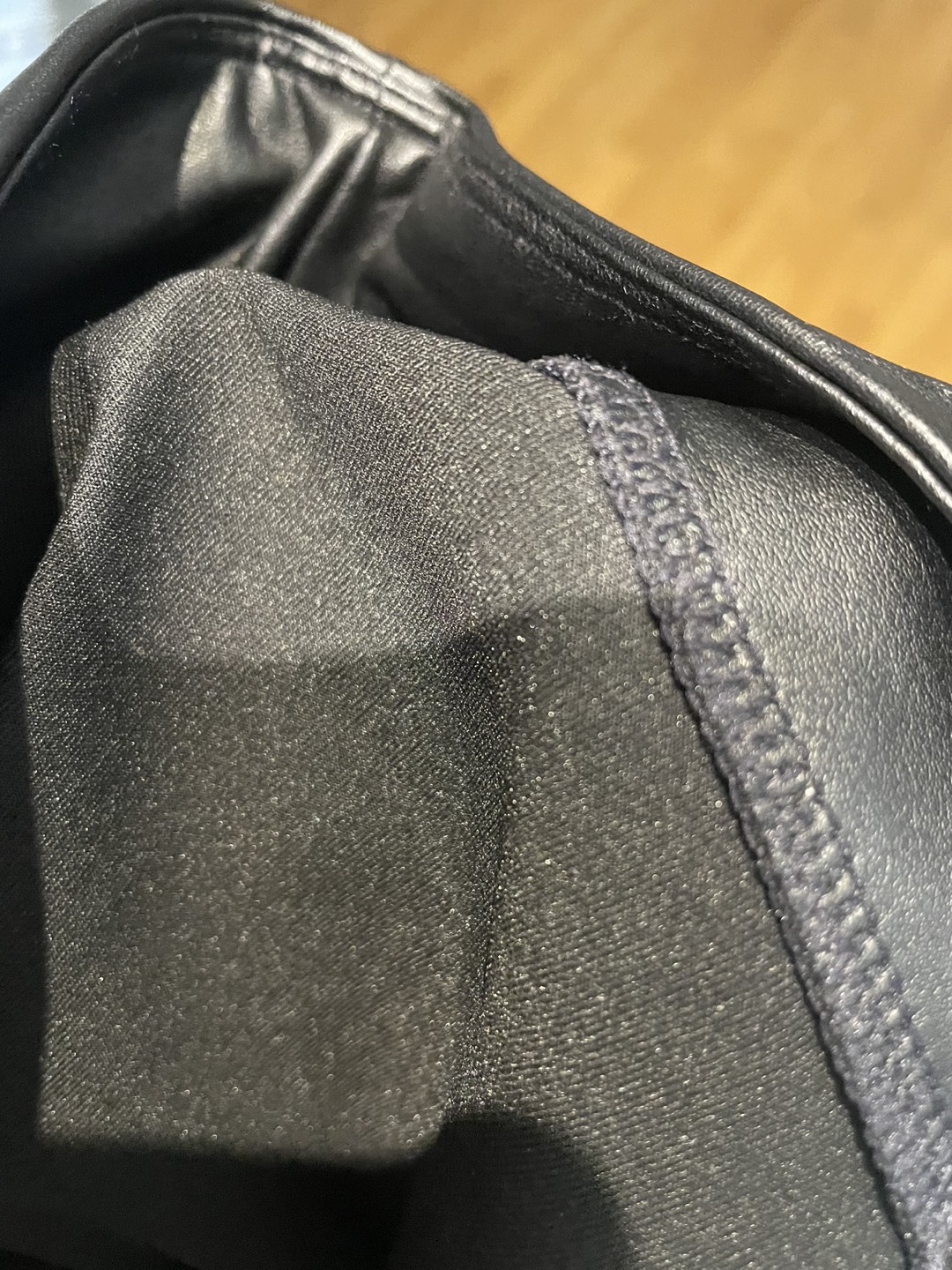 Black faux leather jeans image indicator(5)