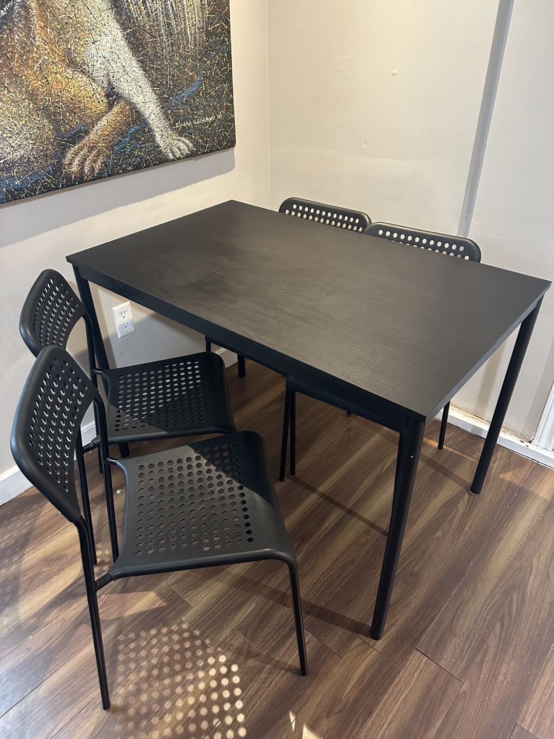 IKEA dining table and 4 chairs set