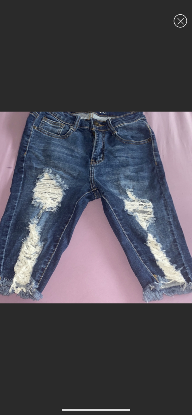Long denim shorts