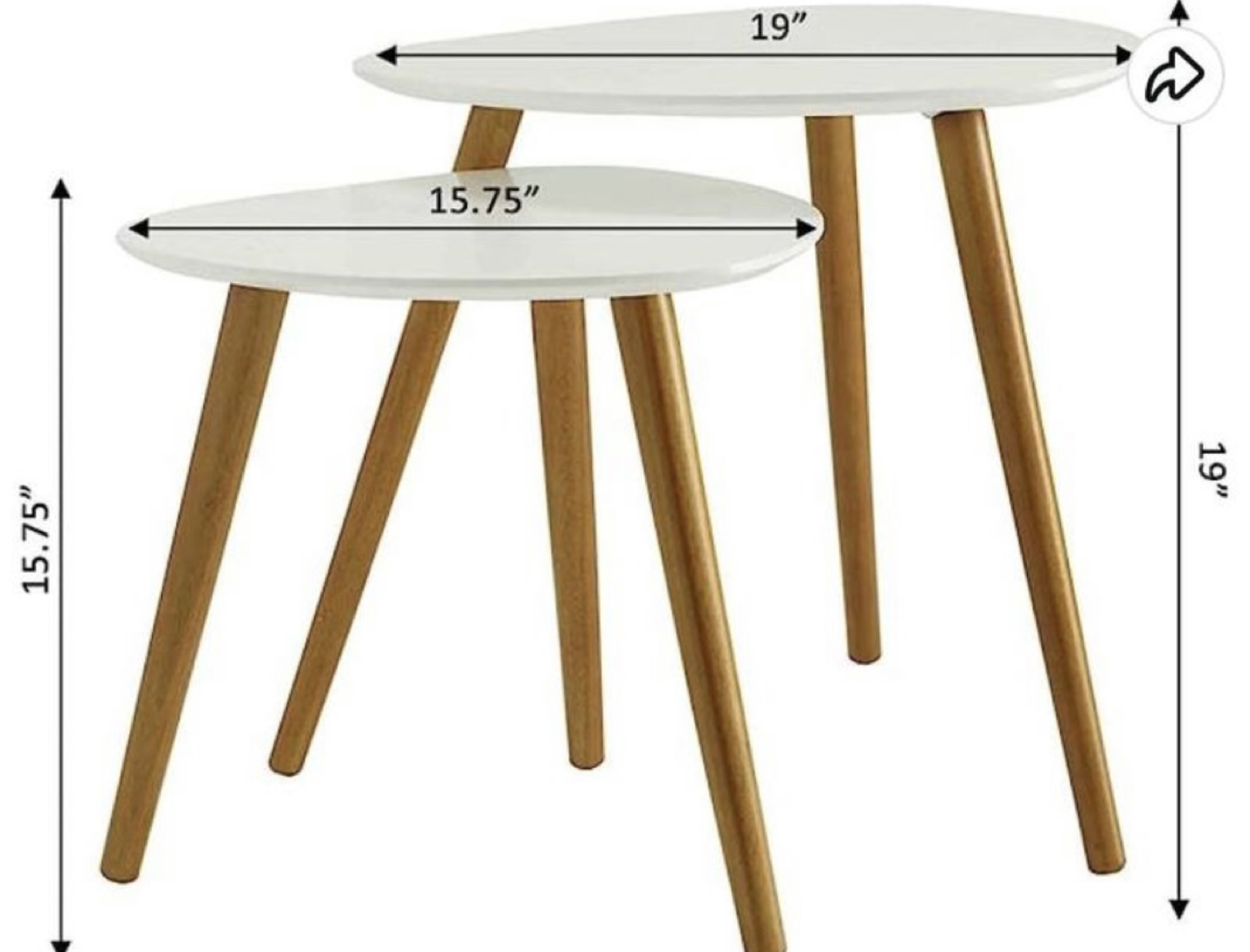 2 white side tables thumbnail