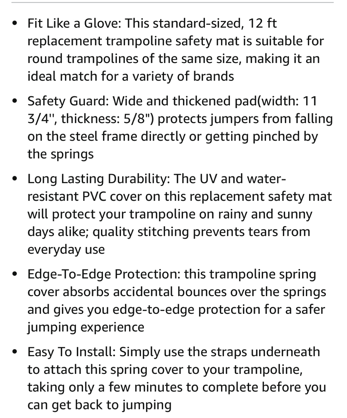 Trampoline Safety Pad image indicator(4)