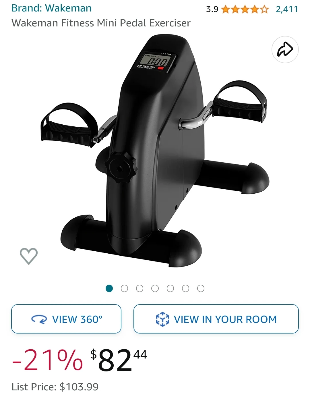 Mini Portable Fitness Pedal Exerciser