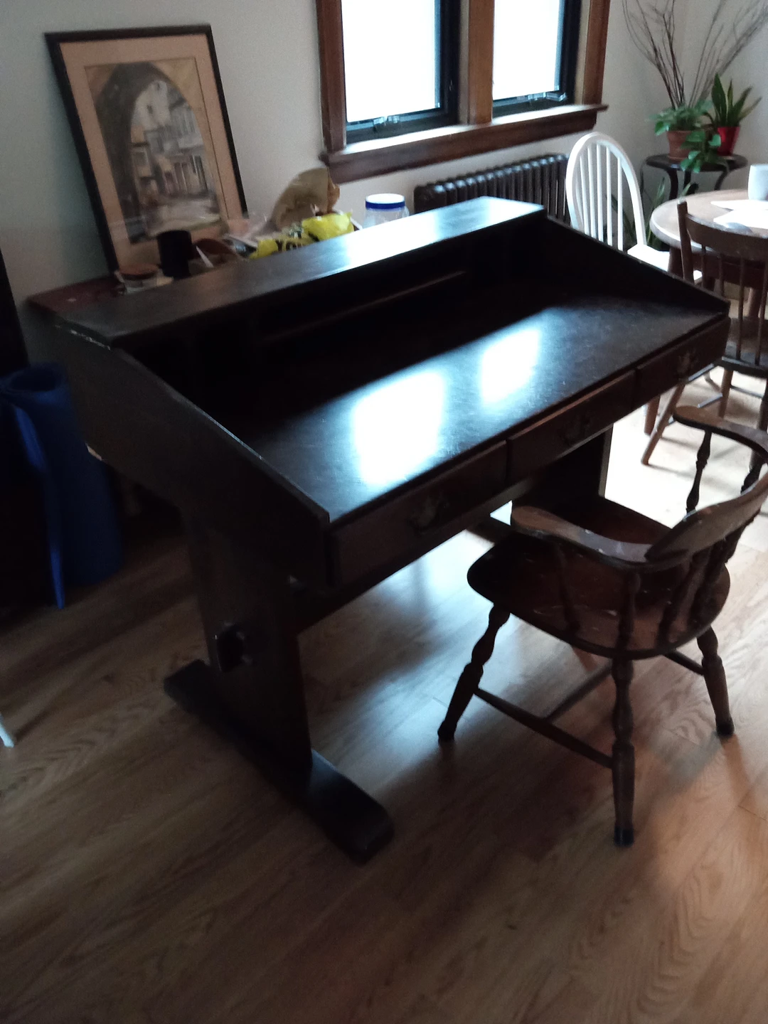 desk and chair