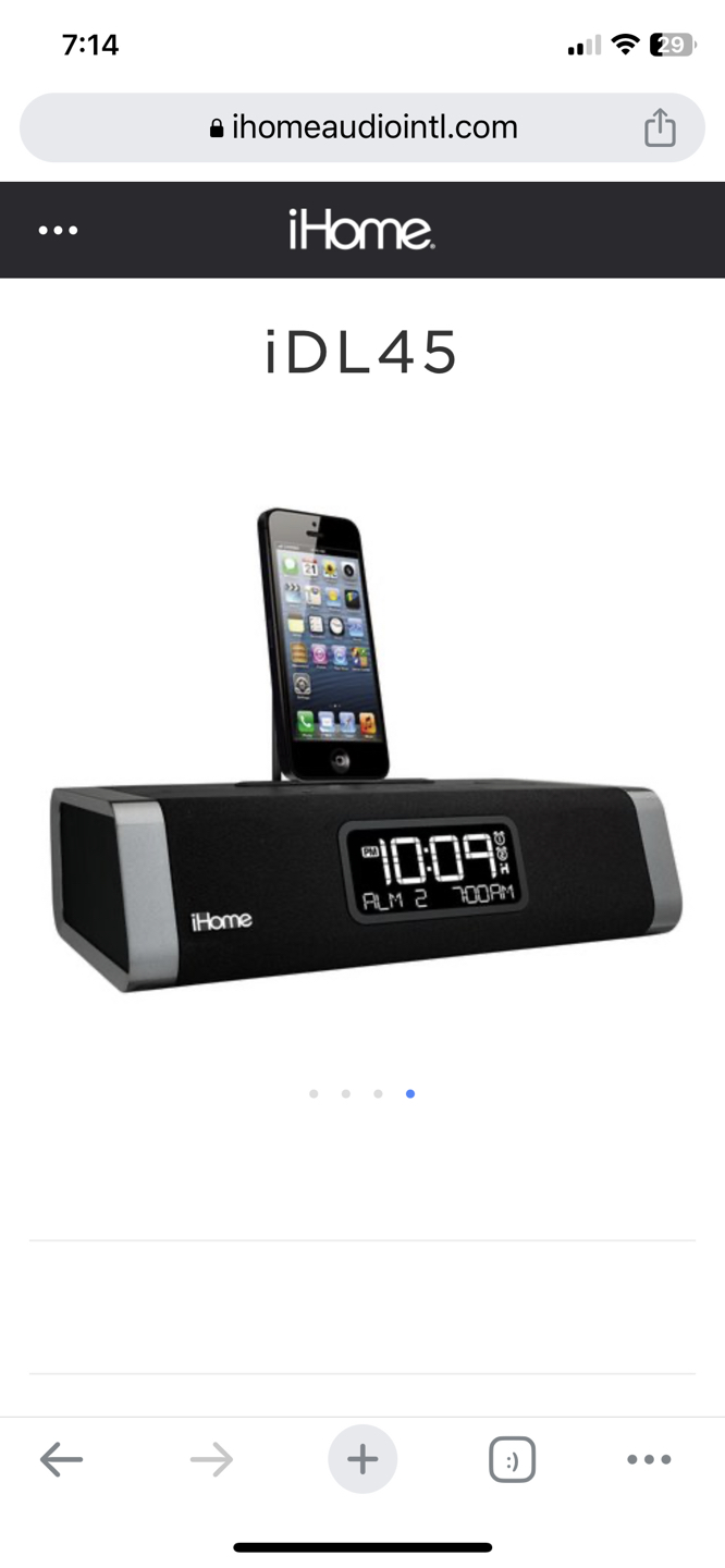 iHome Speaker Alarm Radio Charging Dock. thumbnail