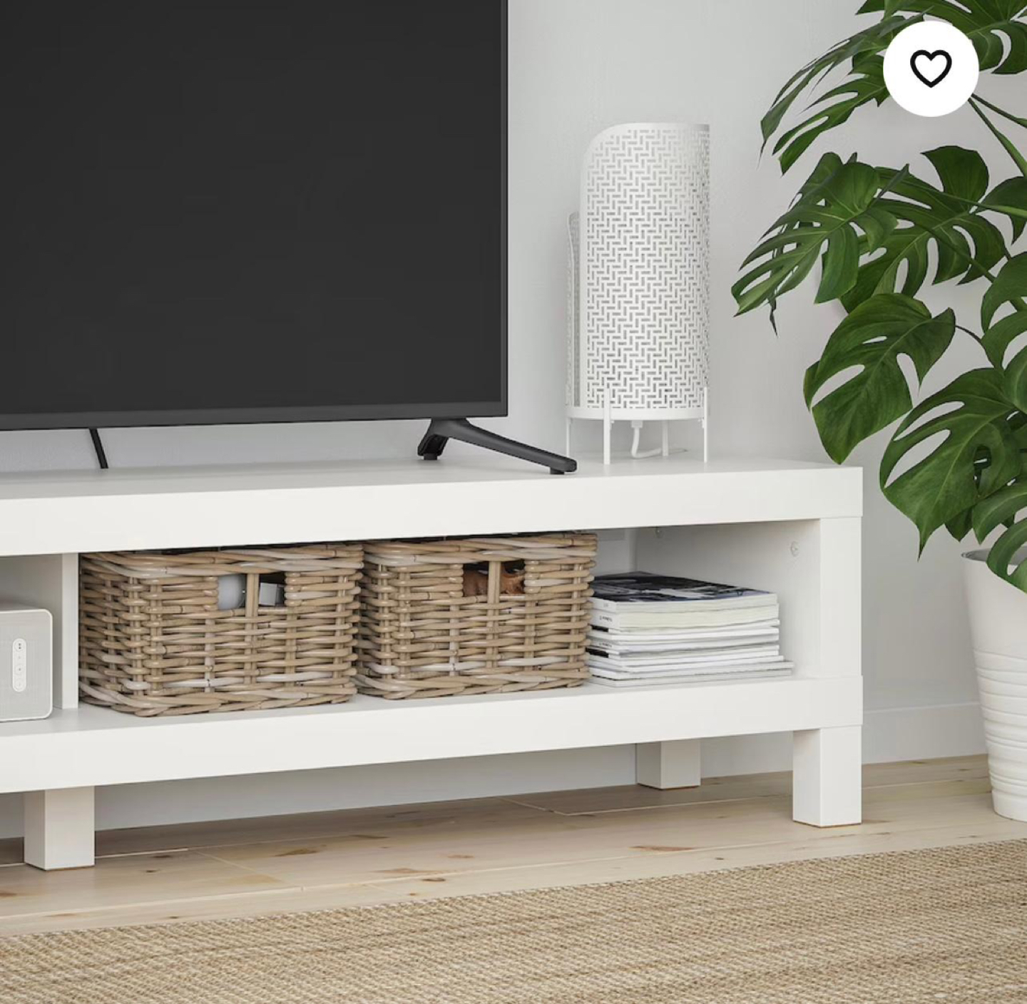 Ikea white stand and bench - photo 2
