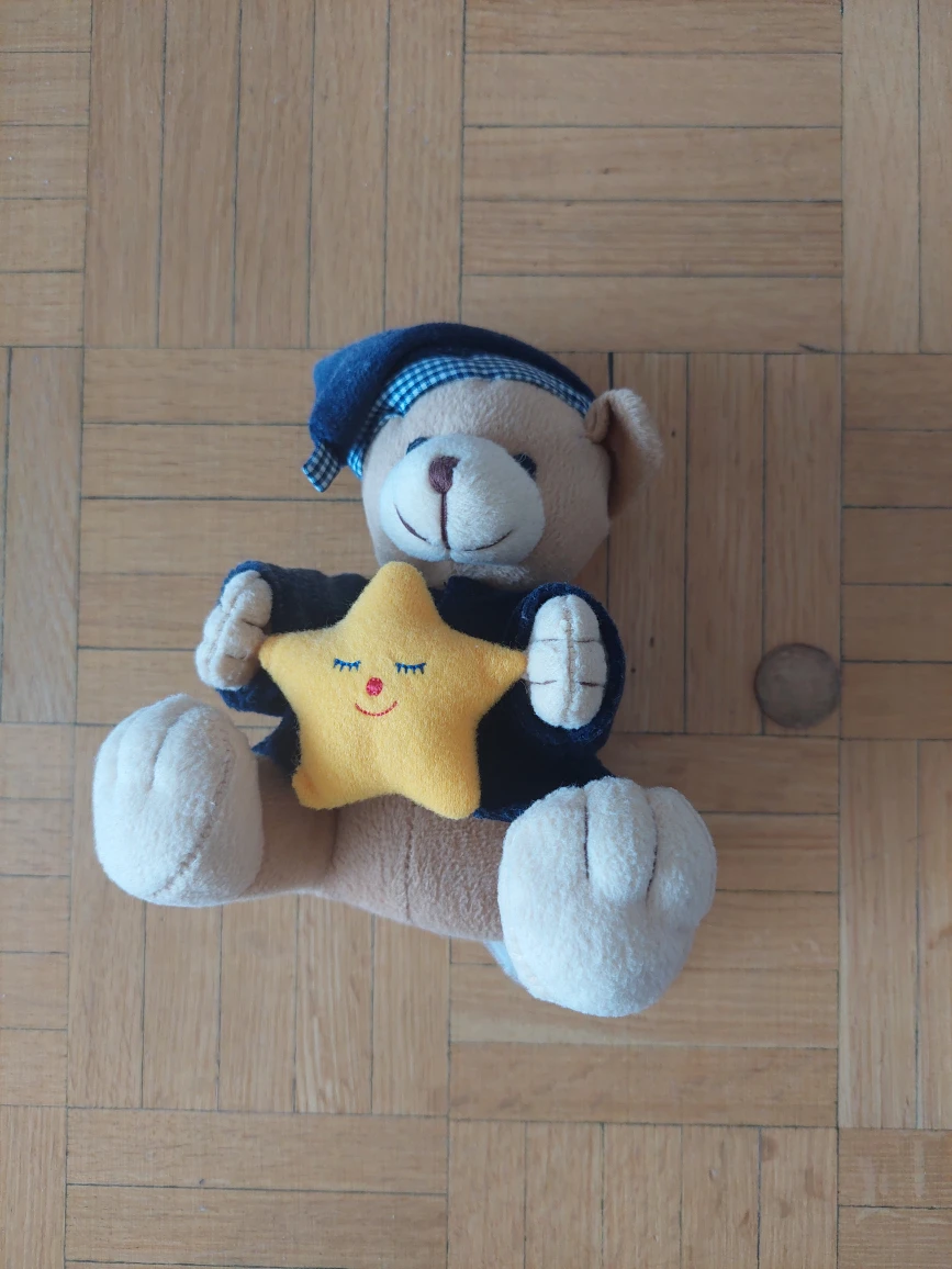 Teddy bear in pjs stuffed animal rattle toy - photo 2