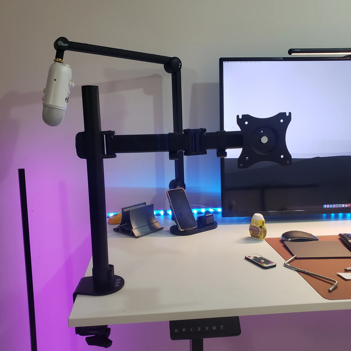 Adjustable Monitor Arm Stand Mount