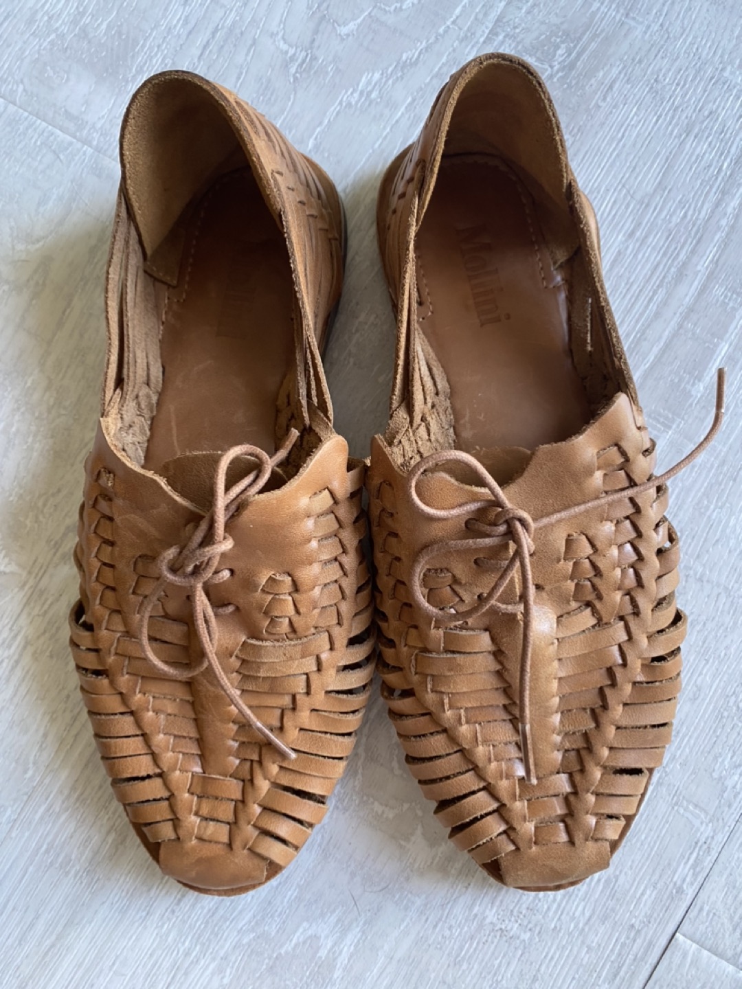 Mollini lace-up leather flats (size 6) thumbnail