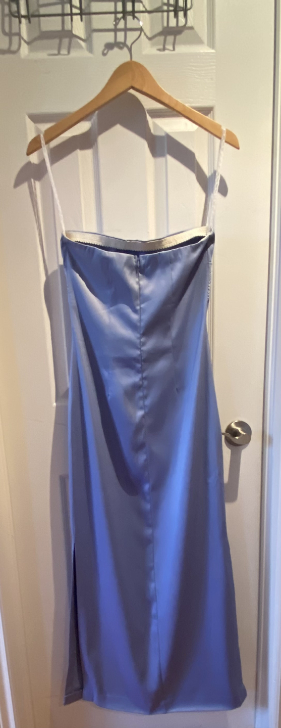 Bridesmaid Strapless Floor-Length Dress Baby Blue - photo 2