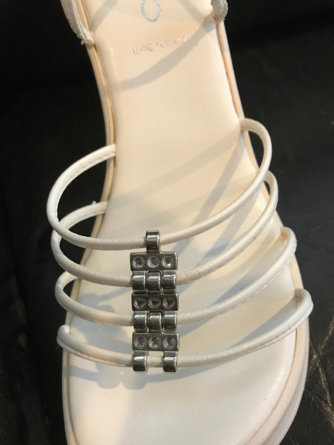 ALDO white leather with
crystals with ankle strip wires image indicator(2)