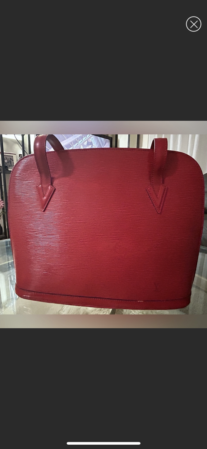 Authentic Louis Vuitton Red Epi Lussac Bag - photo 3