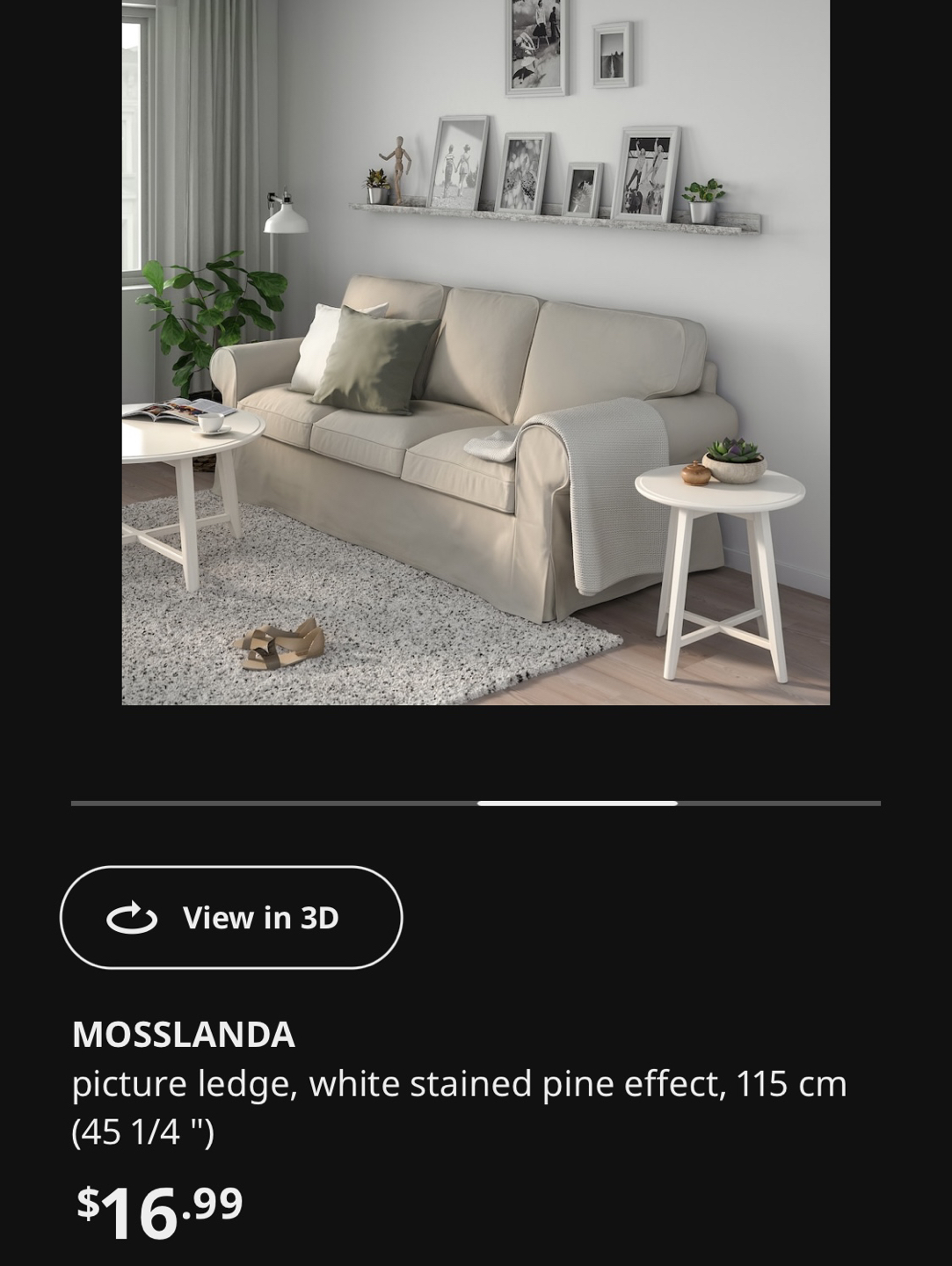 IKEA MOSSLANDA (FOUR) PICTURE LEDGES SHELVES BRAND NEW SEALED thumbnail