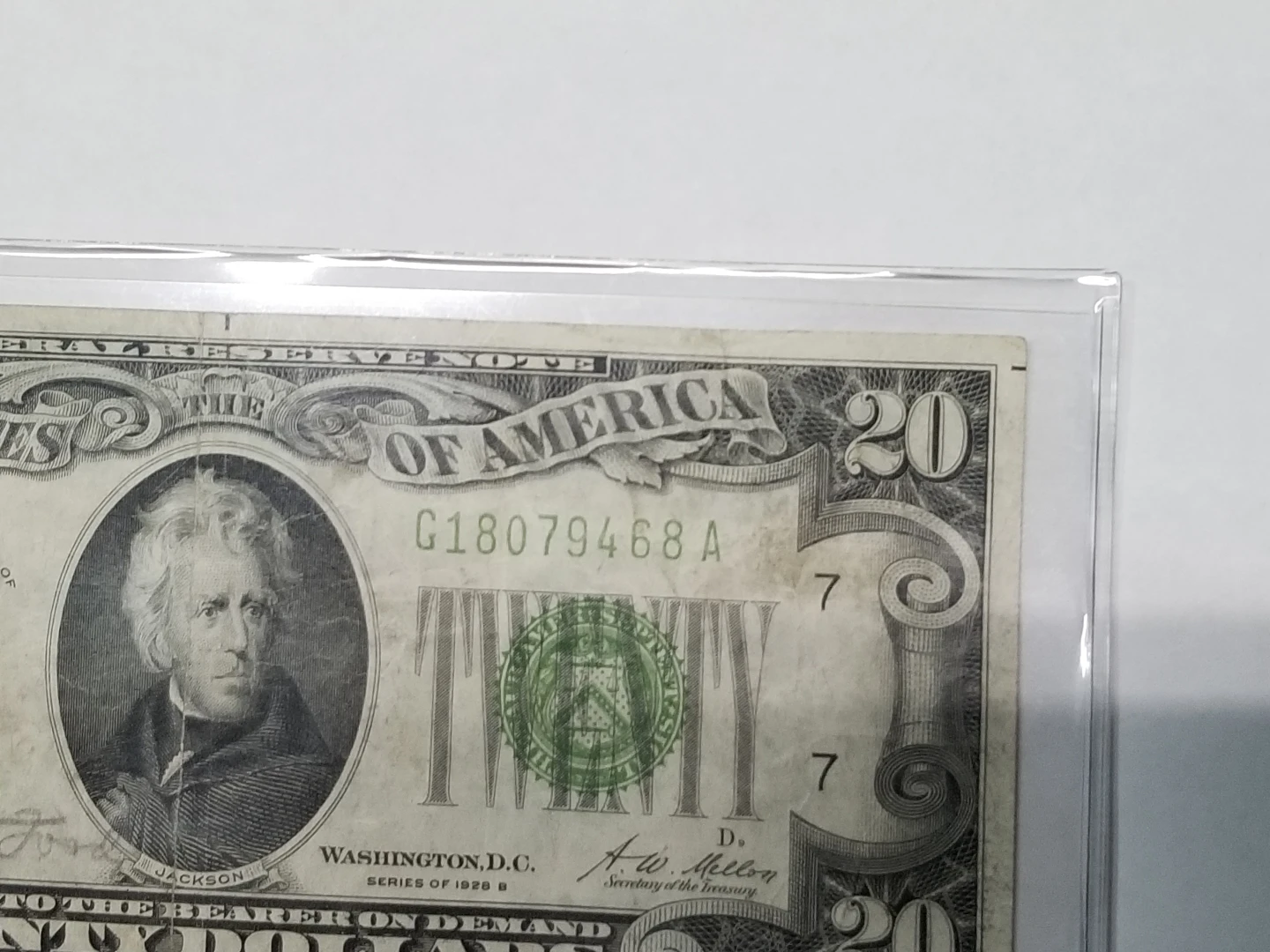 1928-B $20 Dollar Bill Federal Reserve Note Gold Clause Chicago image indicator(2)