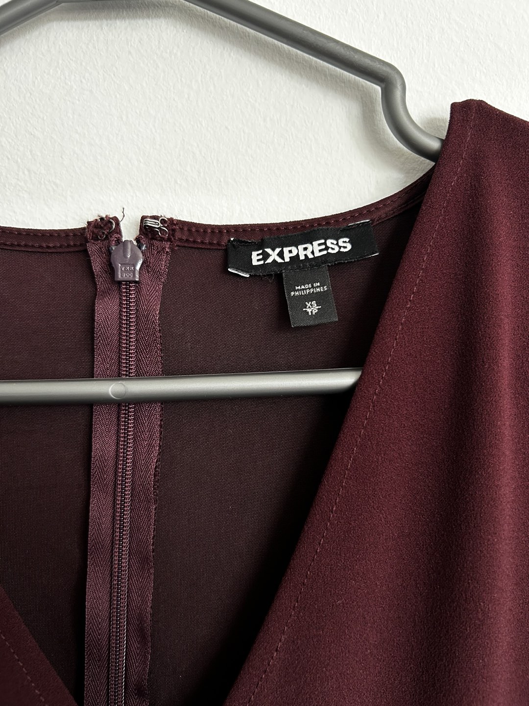 Express Burgundy Jumpsuit thumbnail