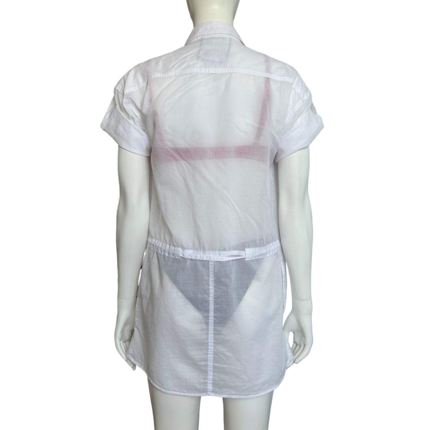 Seafolly Australia White Cotton Beach Coverup XS image indicator(5)
