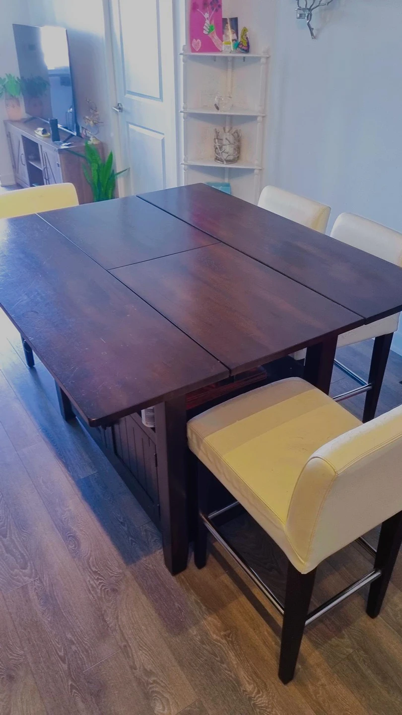 Expandable dining table with chairs - photo 4