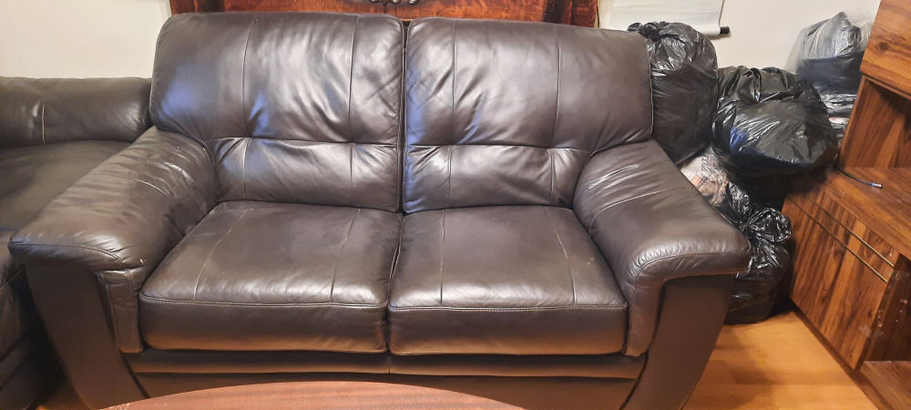 Genuine leather sofa & loveseat - photo 3