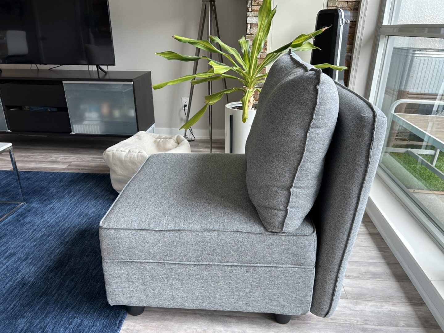 Dark grey chair - with storage - photo 3