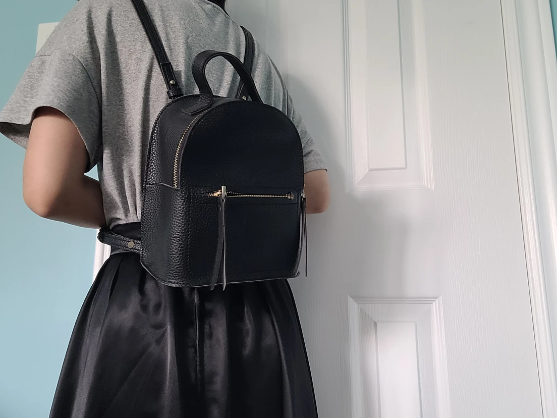 miniso mini leather backpack - photo 3