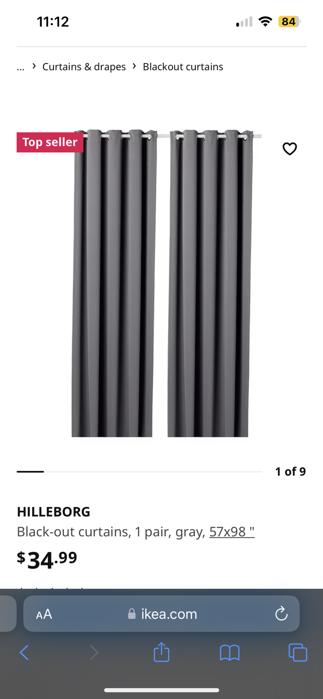 Blackout Curtains (HILLEBORG - IKEA)