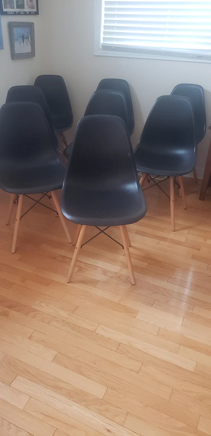 8 black chairs  IKEA