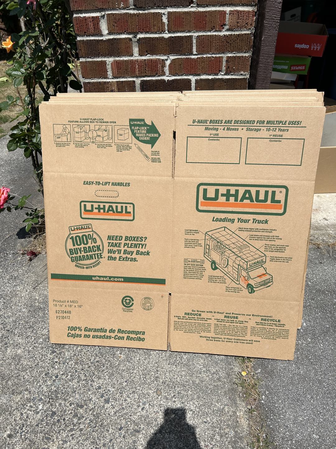 U Haul boxes