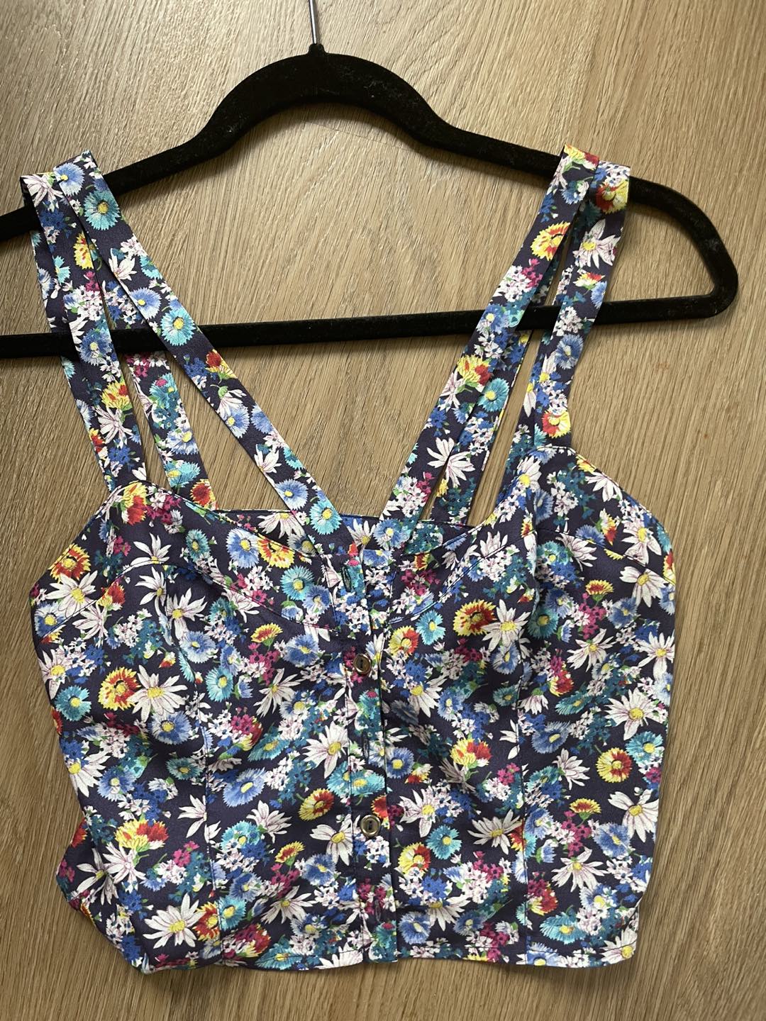 Topshop bustier crop top