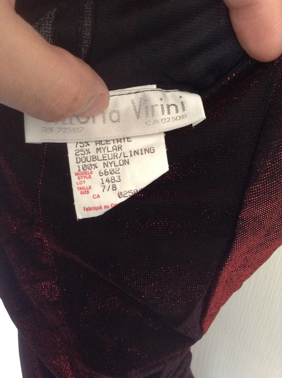 Red Satin with red shine glam cocktail dress image indicator(3)