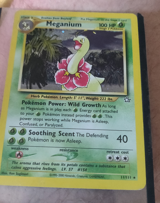 Holographic Meganium Pokemon Card thumbnail