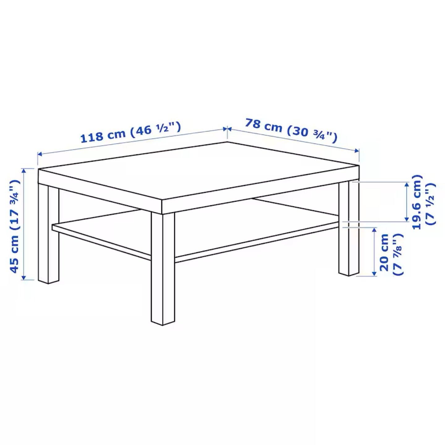 IKEA LACK Coffee table, black brown - photo 3